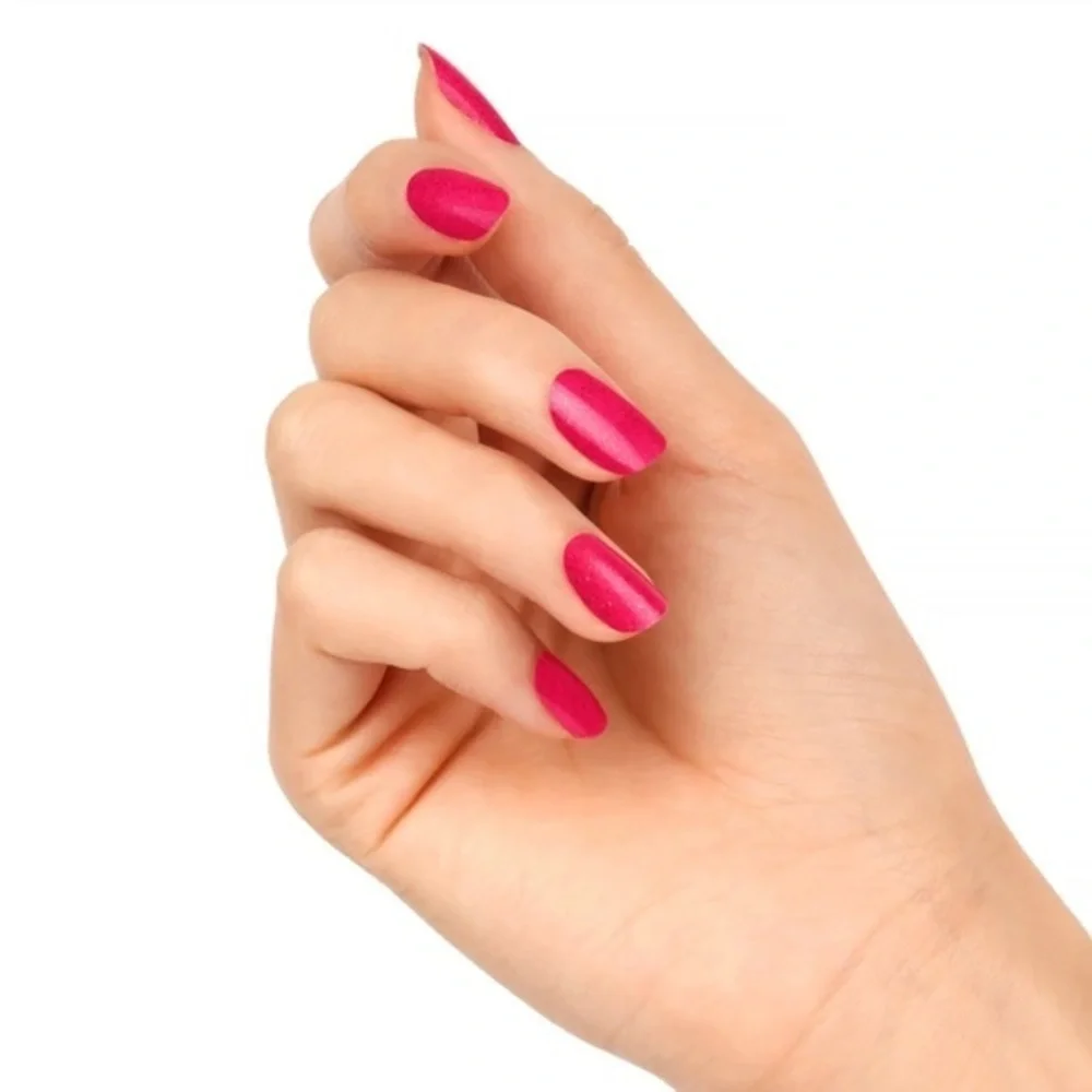 Color Street | All Fun and Fiesta, flirty magenta shade coated in pink glitter